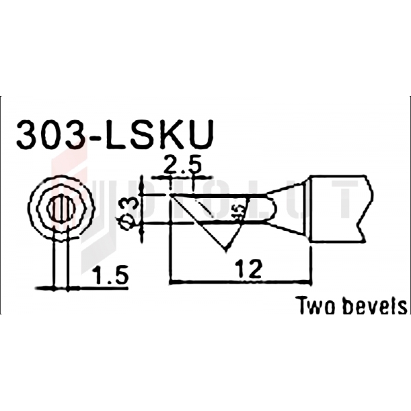 Grot Q303-LSKU długie ostrze 3mm z czujnikiem temperatury do QUICK202D
