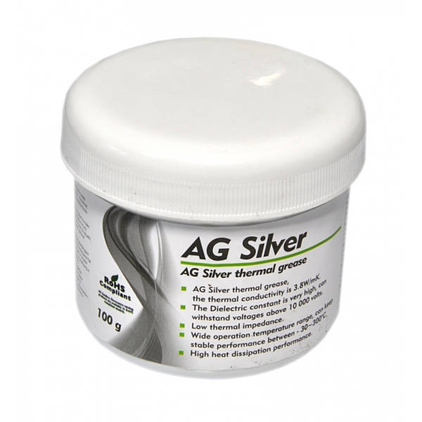Pasta termoprzewodząca AG Silver >3.8W/mk 100g