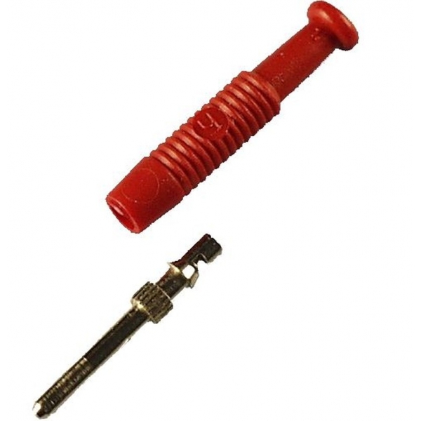Wtyk kołkowy 2mm MST3-R 6A, czerwony