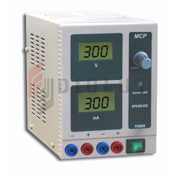 Precyzyjny zasilacz laboratoryjny wysokonapięciowy SPN300-3C 300V/300mA DC MCP