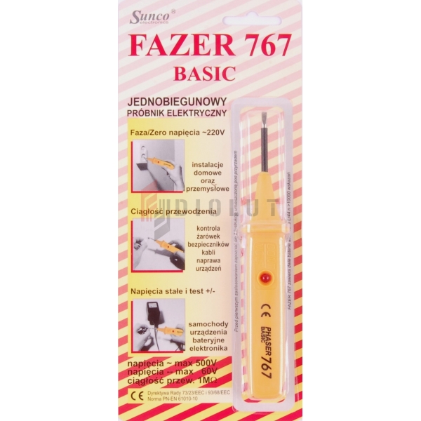 FAZER 767 BASIC tester próbnik napięcia SUNCO ELECTRONIC