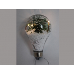  Lampki choinkowe żarówka bombka LED z dekoracją, światło ciepłe białe.