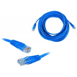 Kabel komputerowy sieciowy 1:1 8p8c 10m niebieski (patchcord).