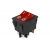 Przełącznik kołyskowy podświetlany ON – OFF 6 pinowy, czerwony.