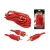 Kabel Jack 3.5 - 2 wtyki RCA, 1.5m, HQ, czerwony, blister.