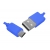 Kabel USB - microUSB, 1m, niebieski.