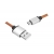 Kabel USB-microUSB, 1m, brązowy, skórzany.