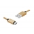 Kabel USB-microUSB 1m, złoty.
