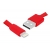 Kabel USB - IPHONE 8PIN 1m płaski, czerwony.