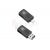 Adapter microUSB wtyk-OTG SD + USB HUB, czarny.
