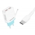 Ładowarka sieciowa Somostel SMS-A103, 2 x USB + kabel USB Type-C, 2.4 A, biała.