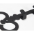 Wieszak metalowy na klucze czarny mat w kształcie klucza