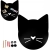 Czarna tablica magnetyczna z motywem kotka - idealna do pokoju dziecięcego