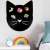 Tablica magnetyczna w pokoju dziecięcym - kształt kota pasuje idealnie