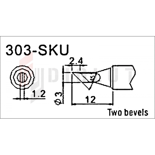 Grot Q303-SKU ostrze 3mm z czujnikiem temperatury do QUICK202D