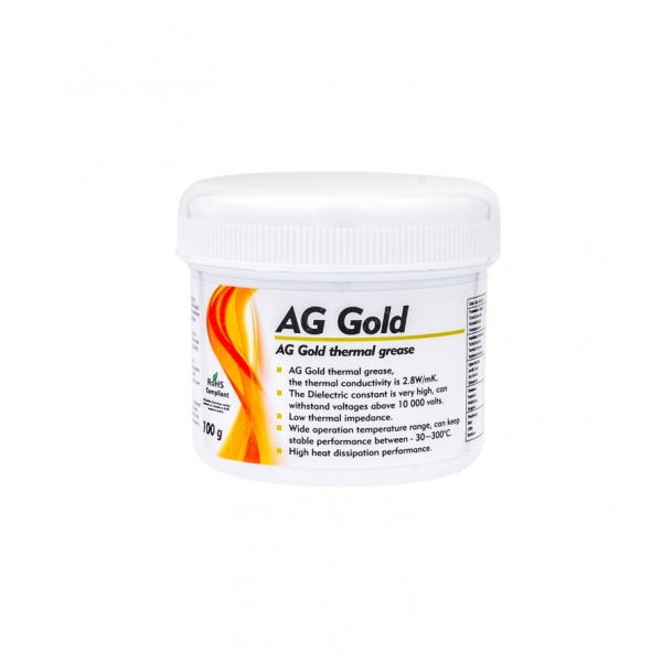 Pasta termoprzewodząca AG Gold >2.8W/mk 100g