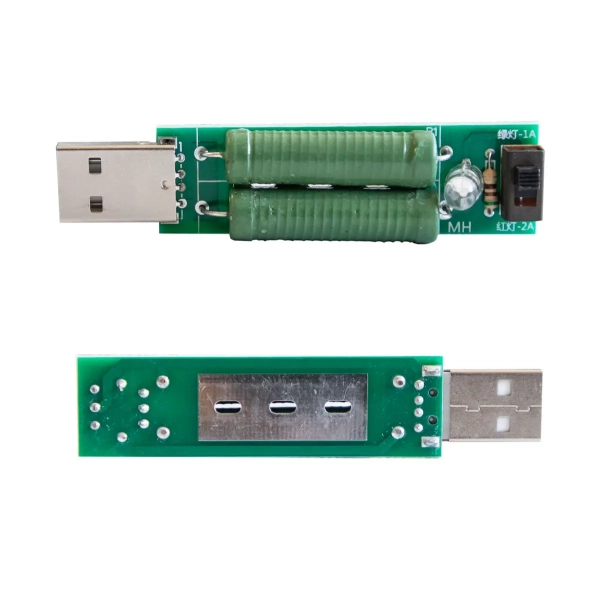 Rezystancyjne obciążenie 1A/2A USB