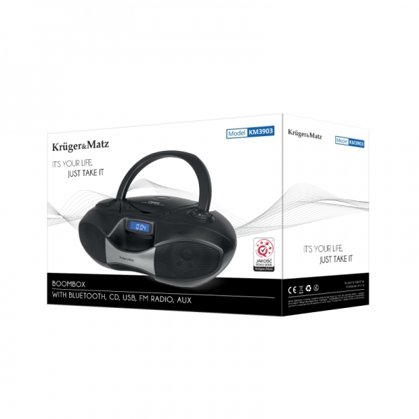 Boombox Kruger&Matz z CD, SD, USB, BT model KM3903