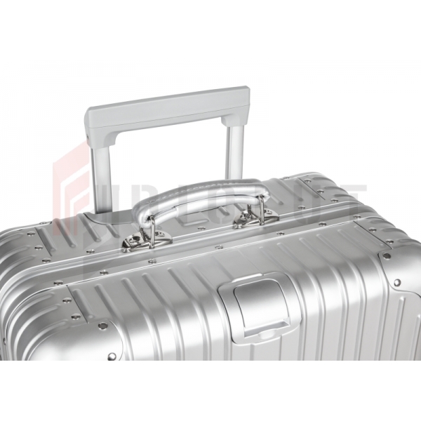 Kabinowa walizka aluminiowa na kółkach Kruge&Matz srebrna