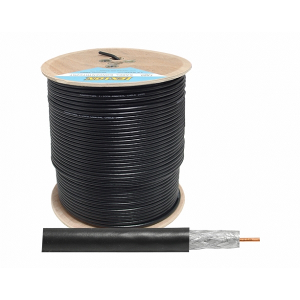 Kabel koncentryczny F660 + żel 1,1CCS 300m czarny