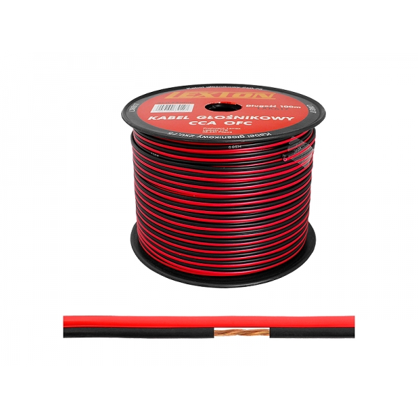 Kabel głośnikowy LEXTON 2x0.75CCA czarno / czerwony