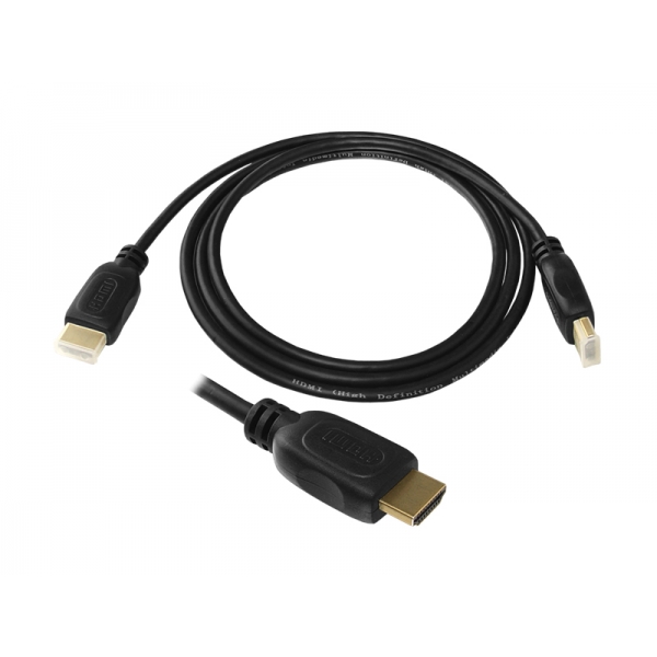 Kabel HDMI-HDMI, 1.5m, pozłacany.