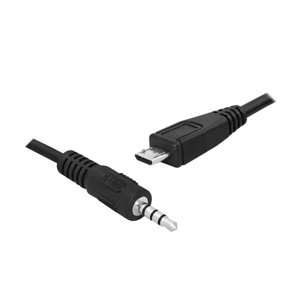 Kabel Micro USB - Jack 3.5mm, czteropolowy, 1,5m.