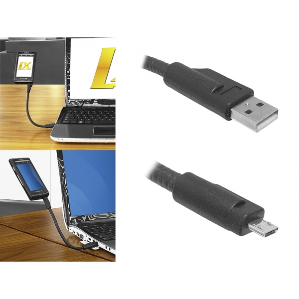 Kabel USB  - Micro USB 45cm 