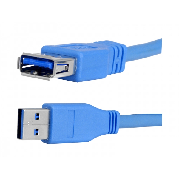 Kabel USB 3.0 wtyk A - gniazdo A, 1,8m.
