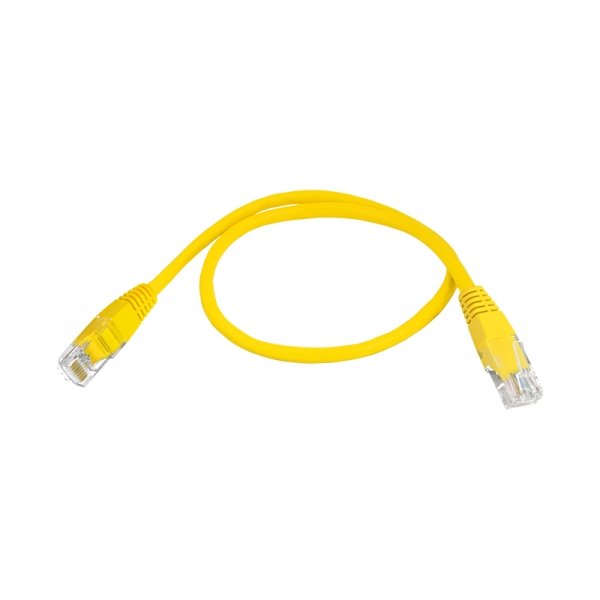 Kabel komputerowy sieciowy 1:1 8p8c (patchcord), 1,5m, żółty.