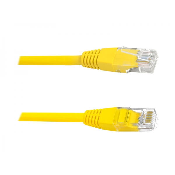 Kabel komputerowy sieciowy 1:1 8p8c (patchcord), 5m, żółty.