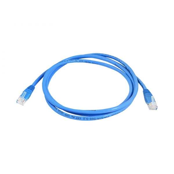 Kabel komputerowy sieciowy 1:1 8p8c (patchcord), 5m, niebieski.