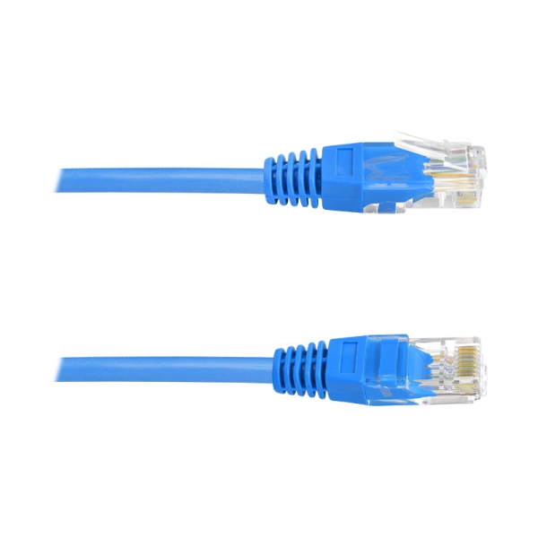 Kabel komputerowy sieciowy 1:1 8p8c (patchcord), 5m, niebieski.