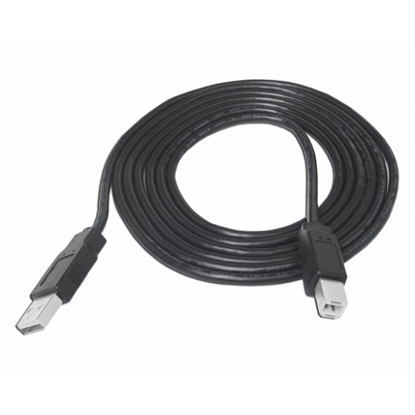 Kabel komputerowy wtyk USB A - wtyk USB B, 1.5m, czarny.