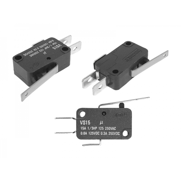 Mikroprzełącznik VS15N02-1C Rohs L=27.5mm, 15A 250VAC, NO+NC 00655