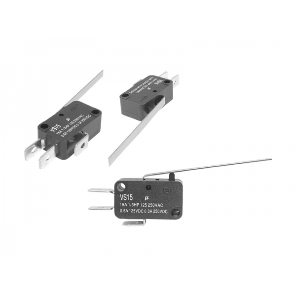 Mikroprzełącznik VS15N03-1C Pbf L=54,1mm, 15A 250VAC, NO+NC, 00656.
