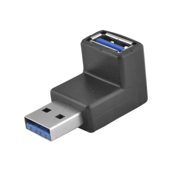 Przejście USB 3.0 wtyk - gniazdo kątowe.