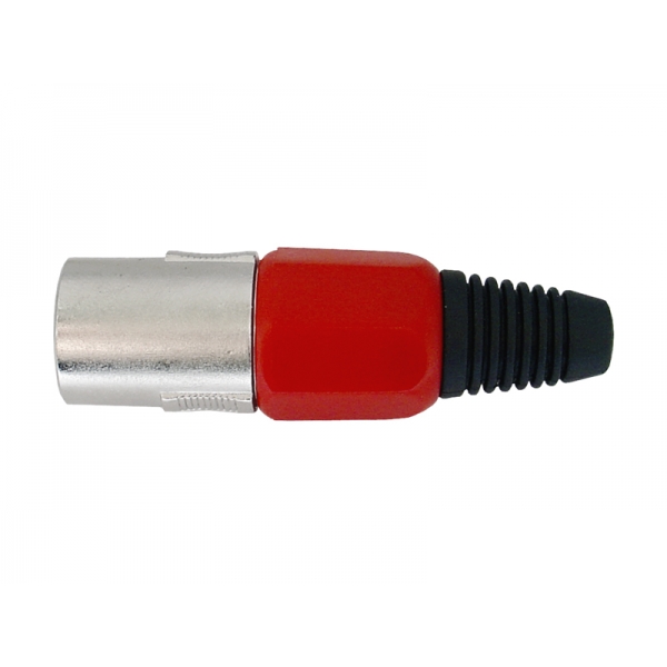 Wtyk mikrofonowy 3P na kabel czerwony