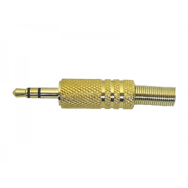 Wtyk Jack 3.5mm STEREO Gold .