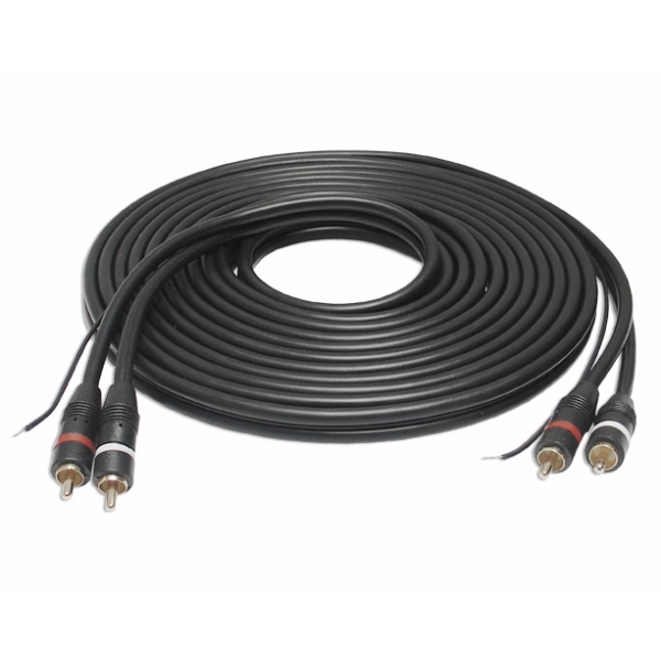 Kabel 2x2RCA + kabel sterujący, wtyki pozłacane, 5m.