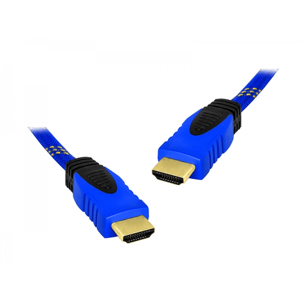 Kabel HDMI-HDMI 5m niebieski v1.4.