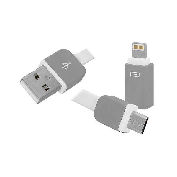 Kabel USB - Iphone /microUSB 3w1.