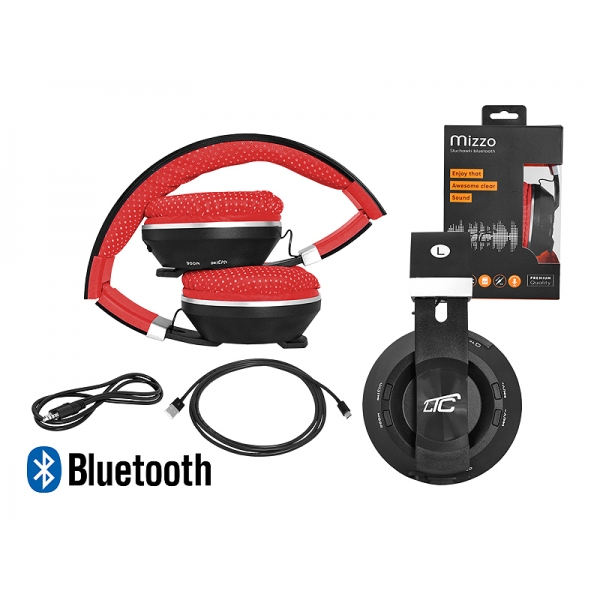 Słuchawki bluetooth LTC MIZZO, czerwone.