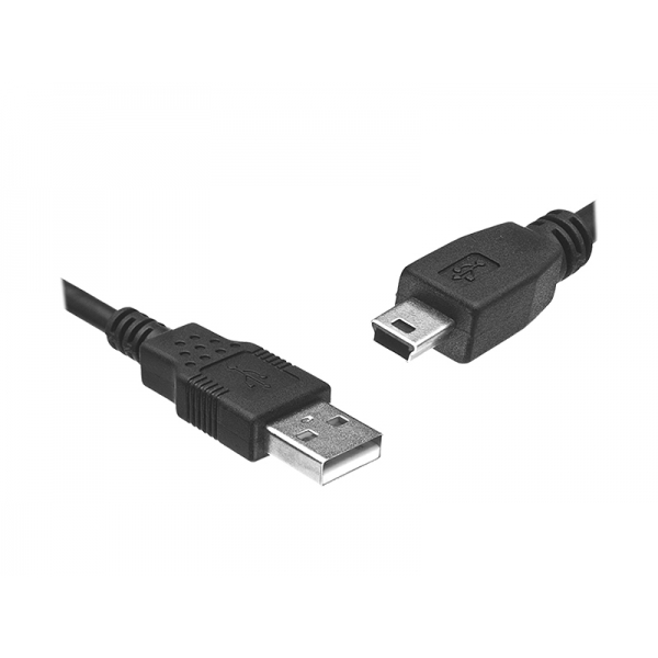 Kabel USB - miniUSB, 1.5m, czarny.