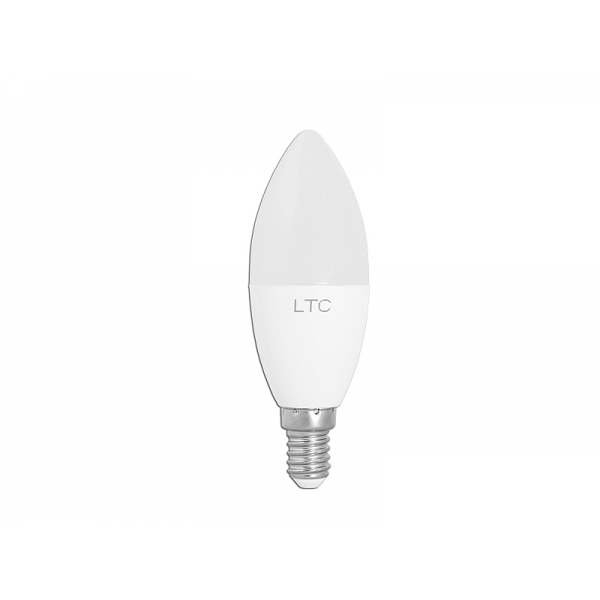 Żarówka LTC LED C37 E14 SMD 7W 230V, światło ciepłe białe, 560lm.