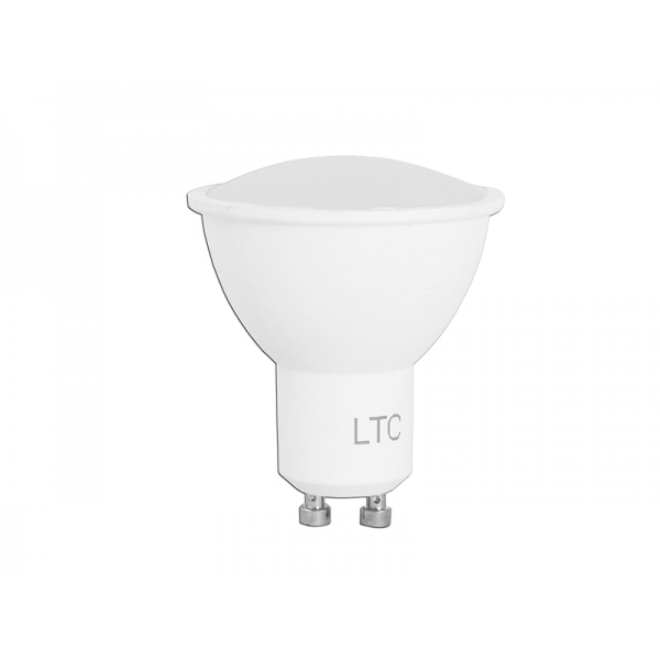 Żarówka LTC LED GU10 SMD 7W 230V, światło ciepłe białe, 560lm.