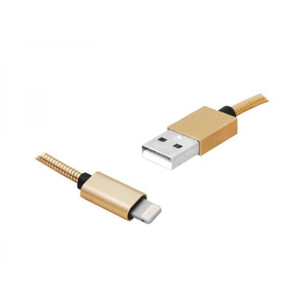 Kabel USB-Iphone 1m, złoty.