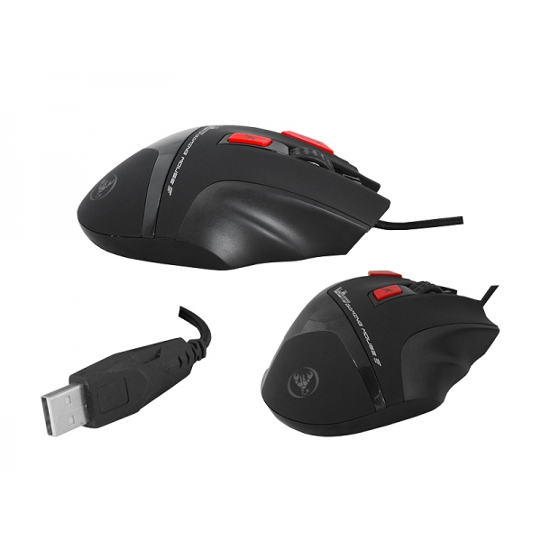 Mysz przewodowa LTC 1,7m Gaming dla graczy RGB/LED 9D/6000DPI SCORPION Czarna
