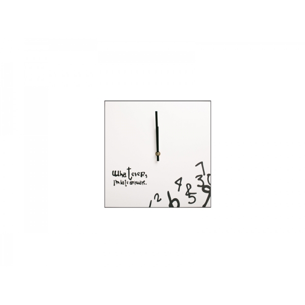 Zegar ścienny Lumixa biały kwadrat Modern  Whatever