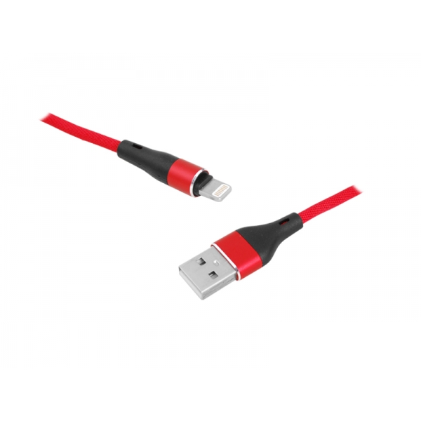 Kabel USB - microUSB, 1m, czerwony.